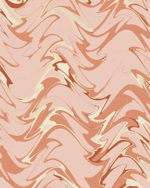 Blush, clay and terracotta veins drawn across the sheet and swept into slow rising waves, like a tide line on sand.