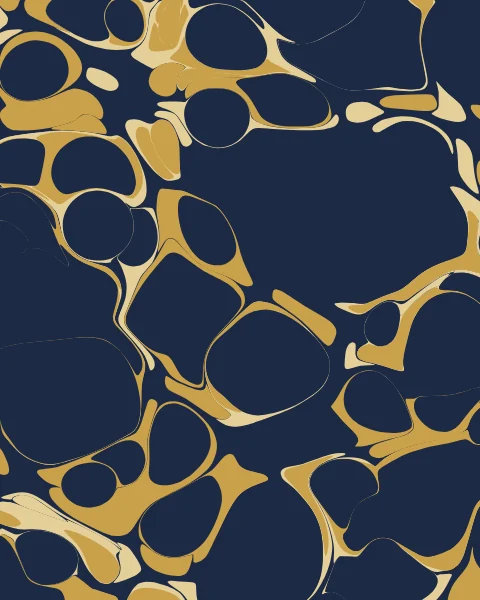 Deep navy stones outlined by veins of gold and pale gold.