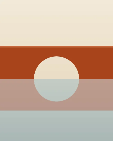 A clay bridge with one round arch spans calm water; its pale reflection completes the arch into a full circle.